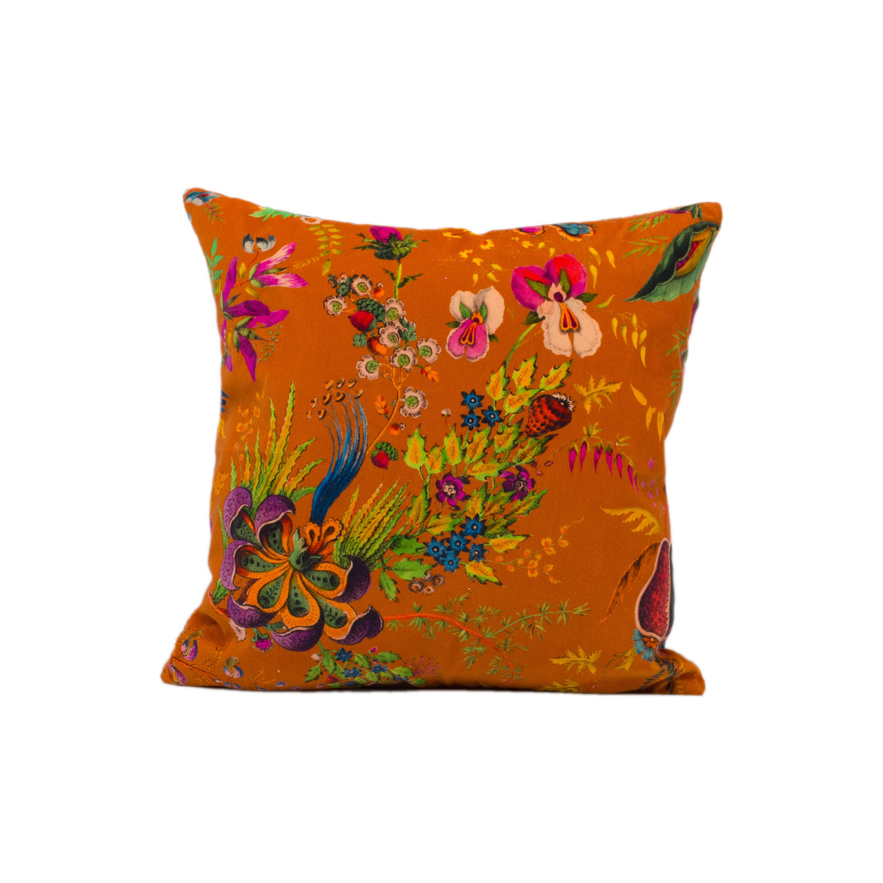 Harlequin - Wonderland Floral - Amber / Lapis / Ruby  - Bright Whimsical Floral Cushion Cover - Handmade Throw Pillow - Designer Home Décor