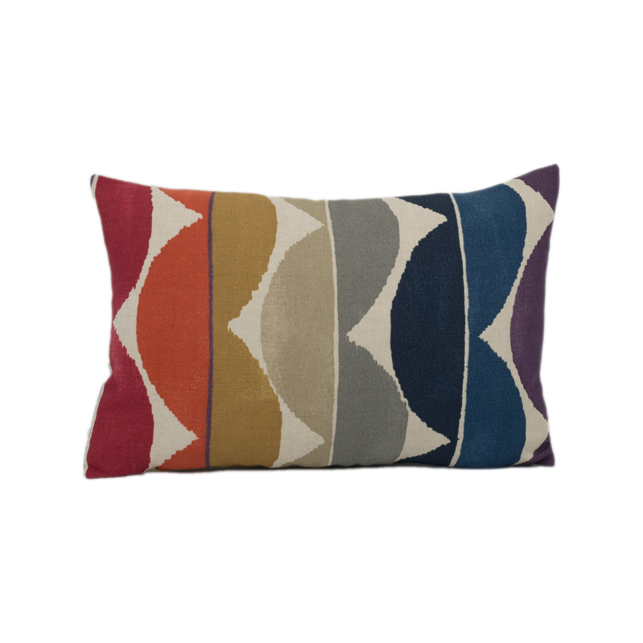 Scion - Yoki - 5 Colourways Available - Terracotta / Berry / Sapphire / Denim / Fig - Retro Curvy Cushion Cover - Handmade Throw Pillow