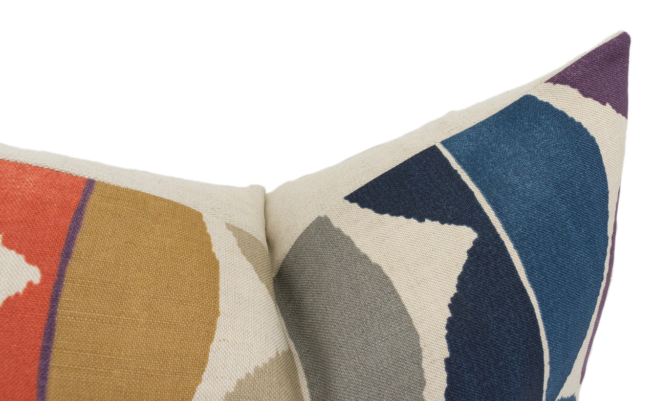 Scion - Yoki - 5 Colourways Available - Terracotta / Berry / Sapphire / Denim / Fig - Retro Curvy Cushion Cover - Handmade Throw Pillow