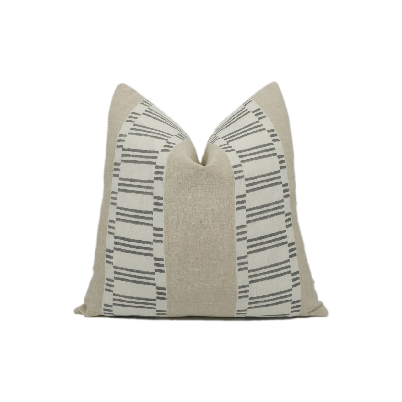 Anna French x Thibaut - Japonic Stripe - Grey - Chic Elegant Striped Cushion Cover - Handmade Throw Pillow - Designer Home Décor