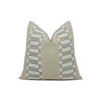 Thumbnail for Anna French x Thibaut - Japonic Stripe - Grey - Chic Elegant Striped Cushion Cover - Handmade Throw Pillow - Designer Home Décor