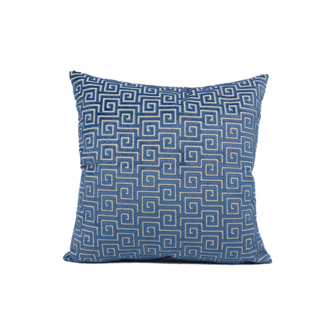 Anna French x Thibaut - Meander Velvet - Navy - Luxurious Greek Key Design Cushion Cover - Handmade Throw Pillow - Designer Home Décor