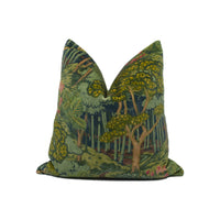 Thumbnail for GP & J Baker - Ruskin Velvet - Emerald - Charming Woodland Print Plush Velvet Cushion Cover - Handmade Throw Pillow - Designer Home Décor