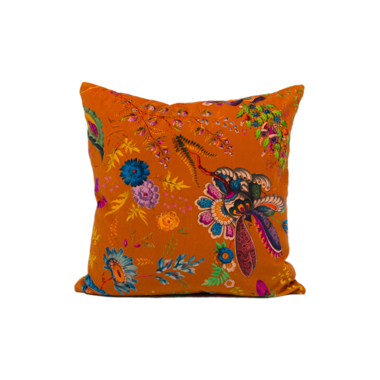 Harlequin - Wonderland Floral - Amber / Lapis / Ruby  - Bright Whimsical Floral Cushion Cover - Handmade Throw Pillow - Designer Home Décor