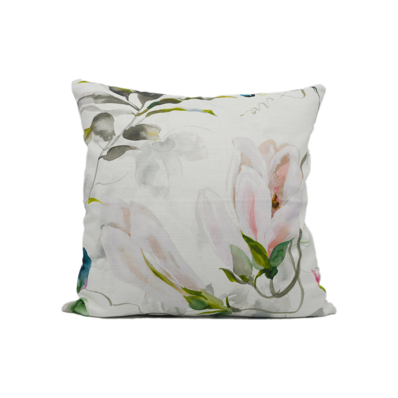 Designers Guild - Japanese Magnolia - Fuchsia - Watercolour Floral Cushion Cover - Handmade Throw Pillow - Designer Home Décor