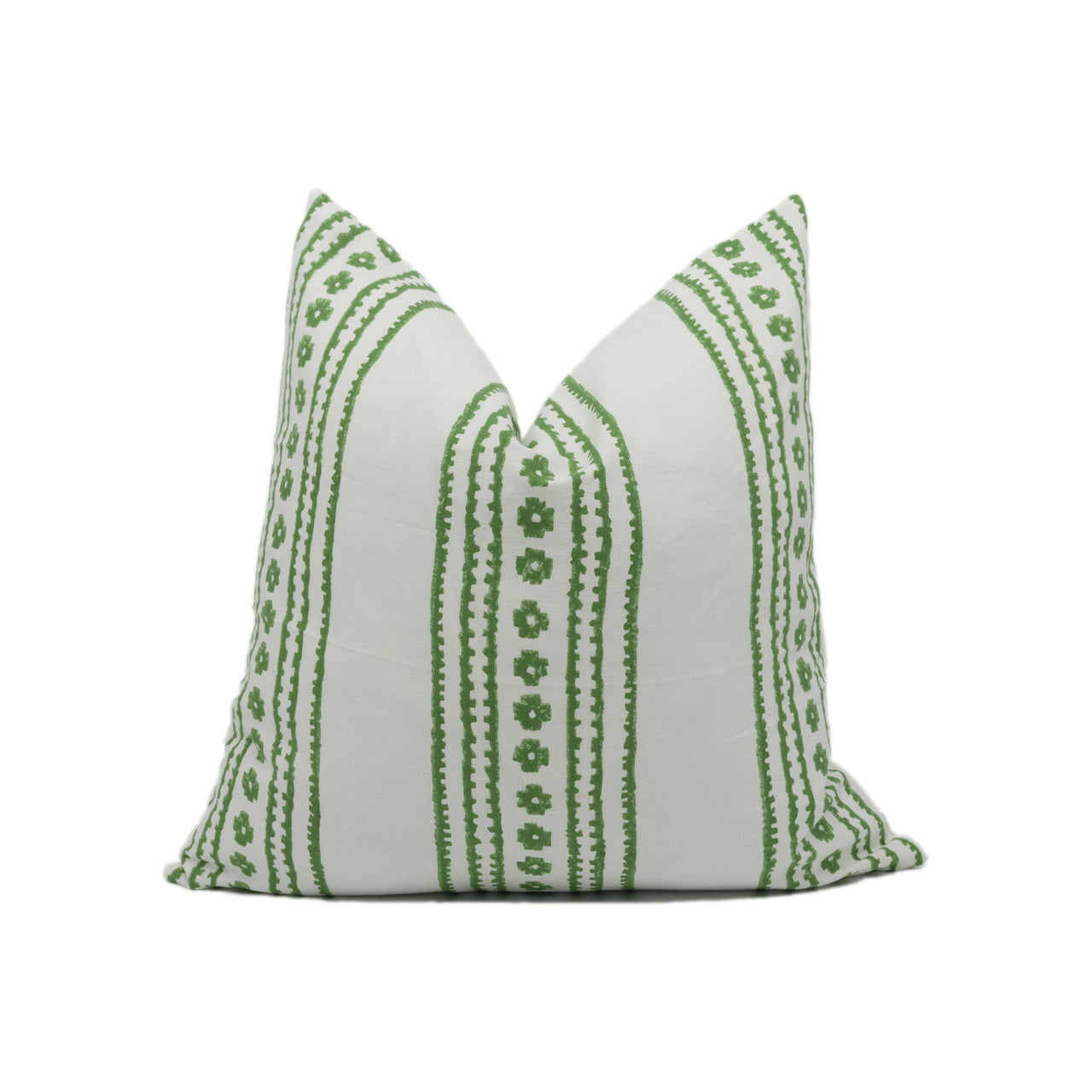 Thibaut - New Haven Stripe - Green - Playful Striped Cushion Cover - Handmade Throw Pillow - Designer Home Décor