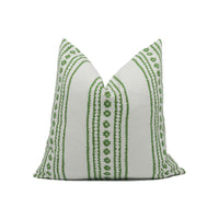 Thumbnail for Thibaut - New Haven Stripe - Green - Playful Striped Cushion Cover - Handmade Throw Pillow - Designer Home Décor