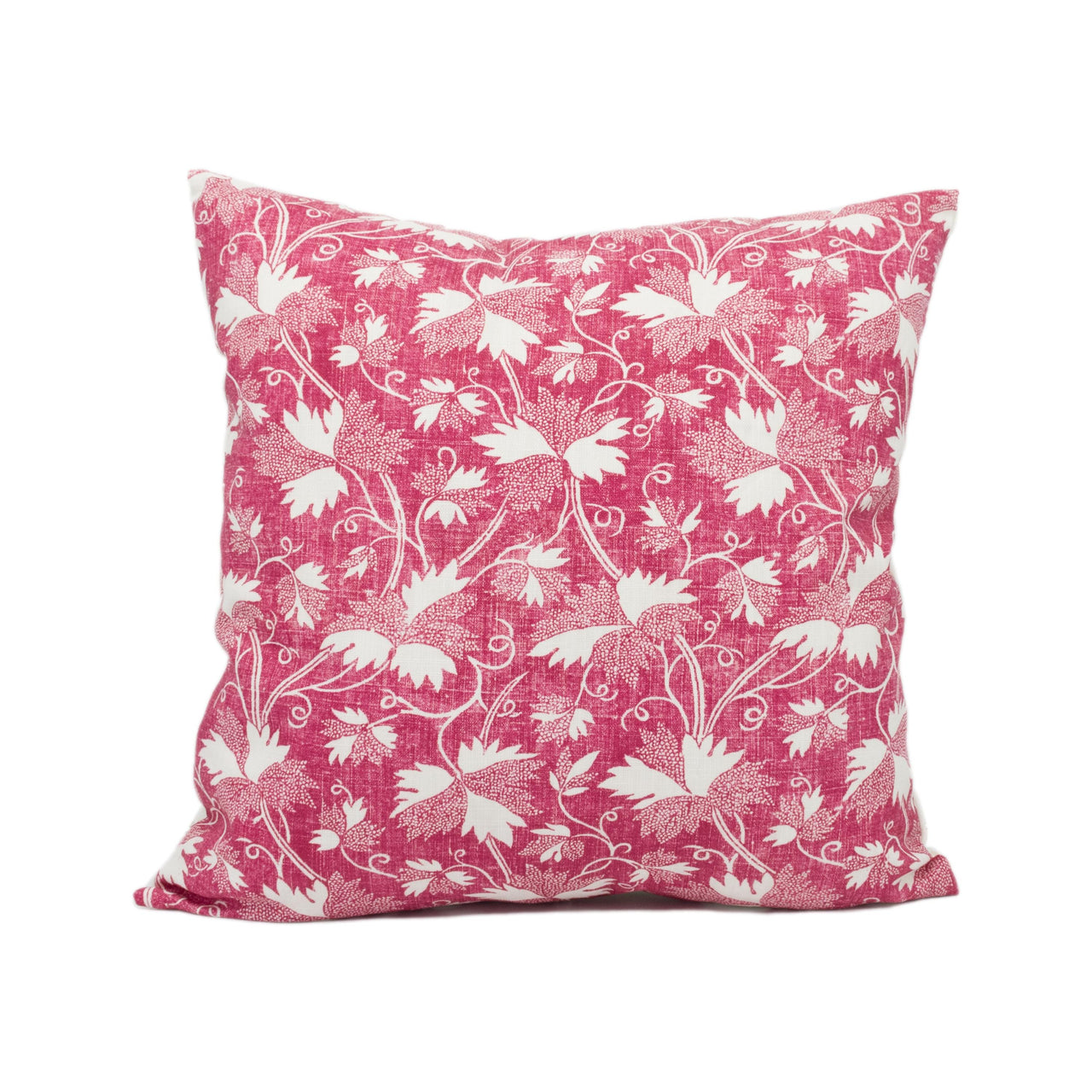 Thibaut - Chester - Raspberry - Bright Floral Batik Inspired Cushion Cover - Handmade Throw Pillow - Designer Home Décor