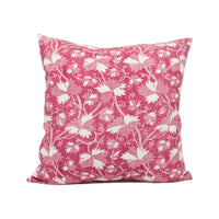 Thumbnail for Thibaut - Chester - Raspberry - Bright Floral Batik Inspired Cushion Cover - Handmade Throw Pillow - Designer Home Décor