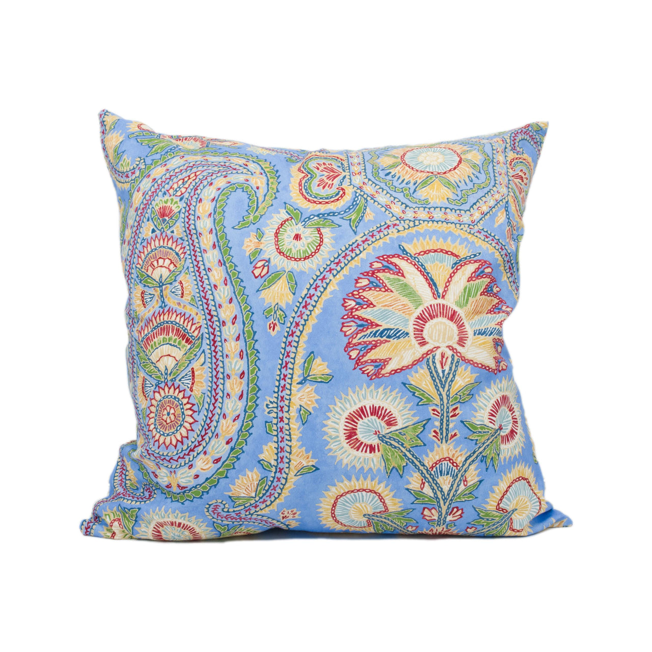 Brunschwig and Fils - Saraya Print - Cornflower - Grand Paisley Pattern Floral Cushion Cover - Handmade Throw Pillow - Designer Home Décor