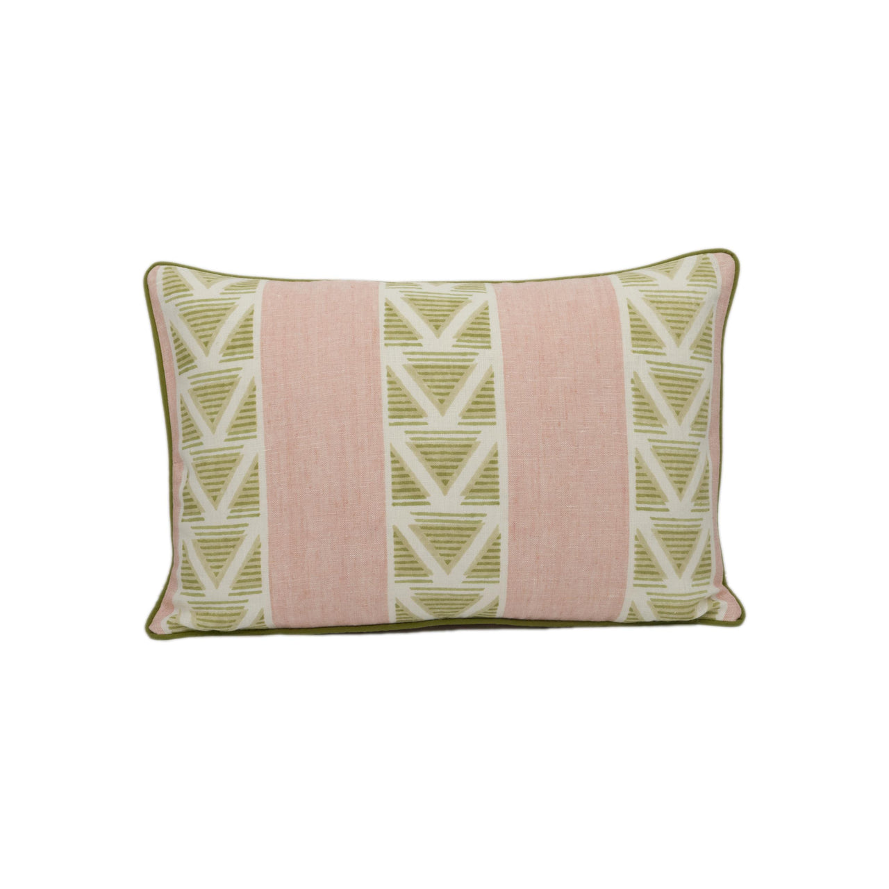 Anna French x Thibaut - Burton Stripe - Blush / Green - Classic Striped Geometric Designer Cushion Cover Luxury Throw Pillow Designer Home