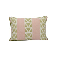 Thumbnail for Anna French x Thibaut - Burton Stripe - Blush / Green - Classic Striped Geometric Designer Cushion Cover Luxury Throw Pillow Designer Home