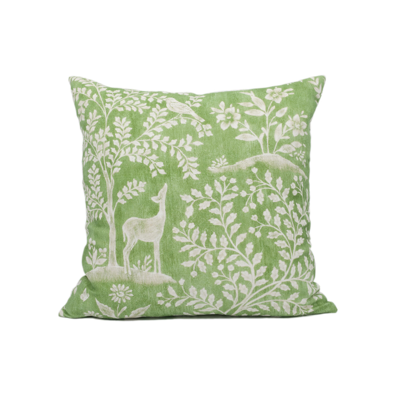 Nina Campbell - Foret - Emerald 3 - Enchanting Green Woodland Wildlife Scenes Cushion Cover - Handmade Throw Pillow - Designer Home Décor