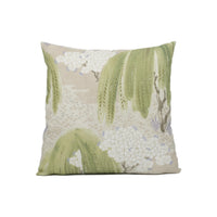 Thumbnail for Anna French x Thibaut - Willow Tree - Beige - Asian Inspired Nature Scenes Cushion Cover - Handmade Throw Pillow - Designer Home Décor