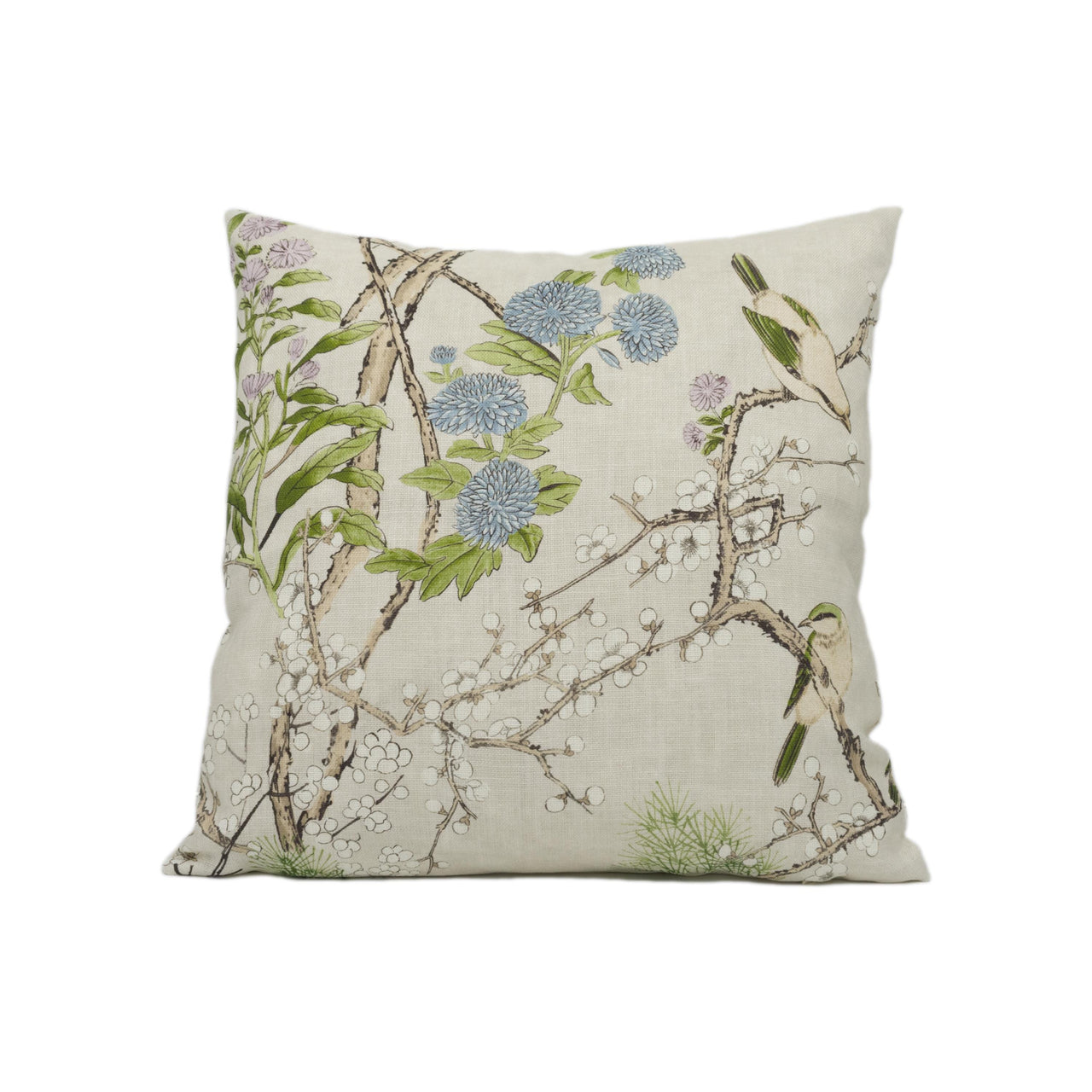 Thibaut - Katsura - Cream & Lavender - Light Delicate Japanese Inspired Floral Cushion Cover - Handmade Throw Pillow - Designer Home Décor