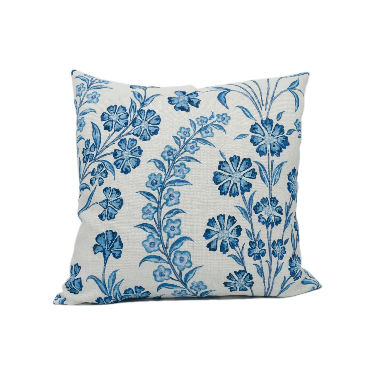 Nina Campbell - Ashdown Chelwood - Blue / Ivory - Classic Floral Cushion Cover - Handmade Throw Pillow - Designer Home Décor