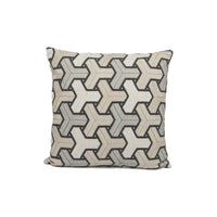 Thumbnail for Camengo - Baleares - Anthracite - Exceptional Embroidered Modern Geometric Designer Cushion Cover - Luxury Throw Pillow - Handmade Home Deco