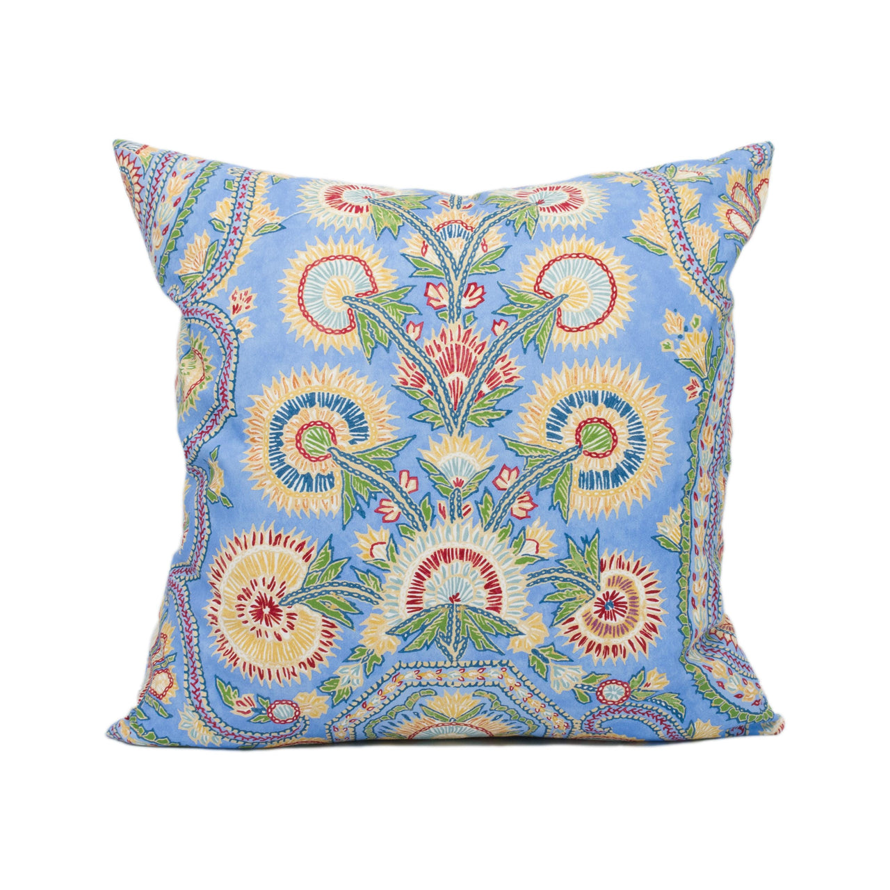 Brunschwig and Fils - Saraya Print - Cornflower - Grand Paisley Pattern Floral Cushion Cover - Handmade Throw Pillow - Designer Home Décor