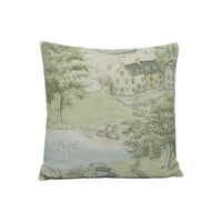 Thumbnail for Sanderson - Sea Houses - Tidewater Blue - Tranquil Country Seaside Designer Cushion Cover - Luxury Throw Pillow - Handmade Home Decor