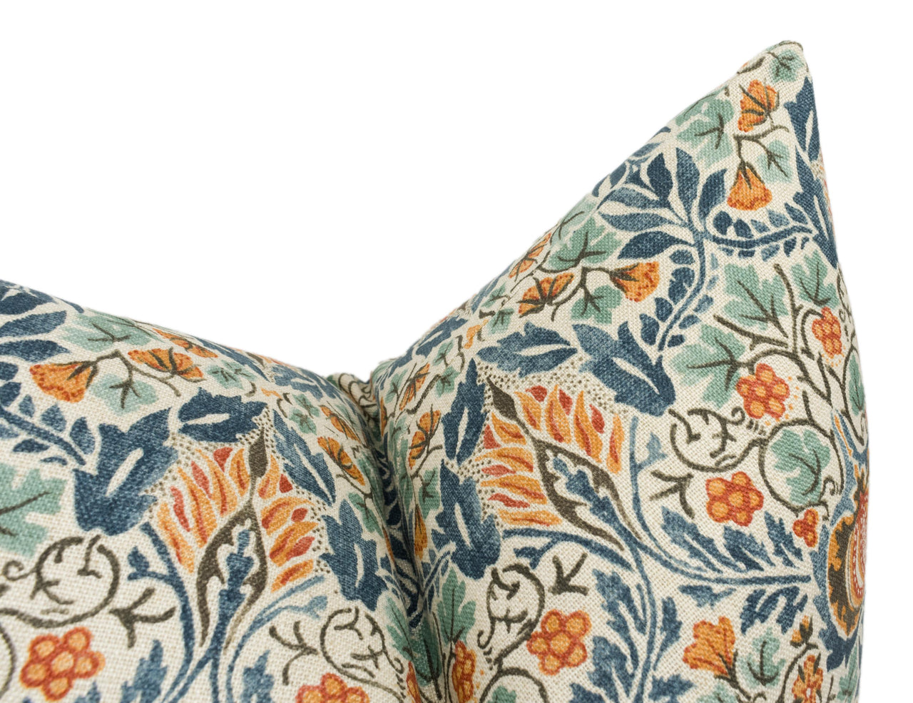 William Morris - Little Chintz - Teal / Saffron - Cushion Cover Throw Pillow Designer Home Decor