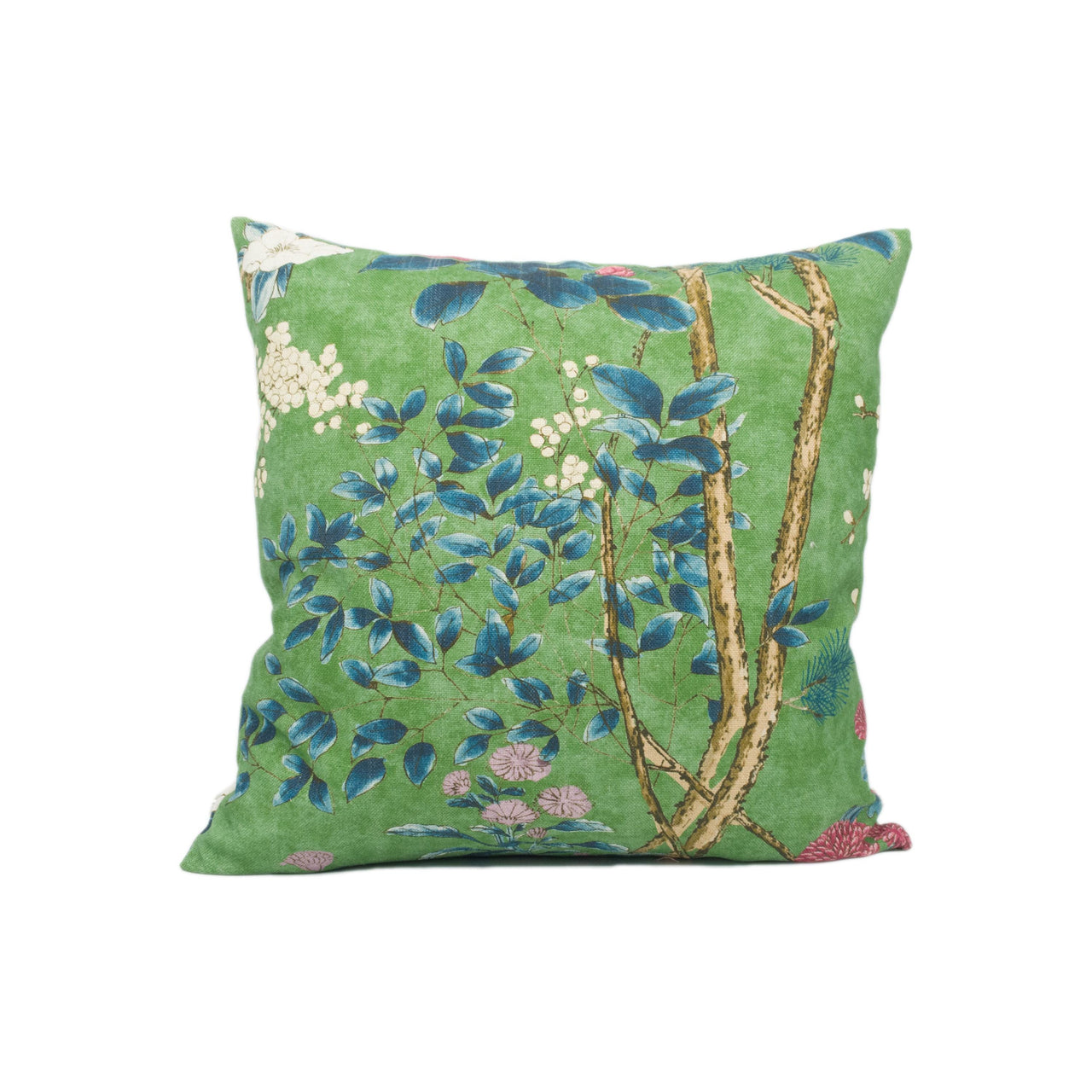 Thibaut - Katsura - Emerald - Light Delicate Japanese Inspired Floral Cushion Cover - Handmade Throw Pillow - Designer Home Décor