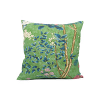 Thumbnail for Thibaut - Katsura - Emerald - Light Delicate Japanese Inspired Floral Cushion Cover - Handmade Throw Pillow - Designer Home Décor