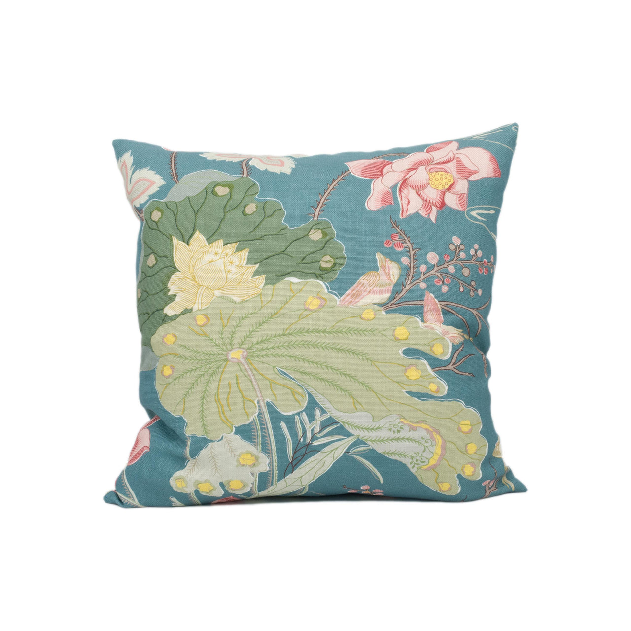 Lee Jofa - Luzon Print - Lagoon - Asian Inspired Water Birds Floral Cushion Cover - Handmade Throw Pillow - Designer Home Décor