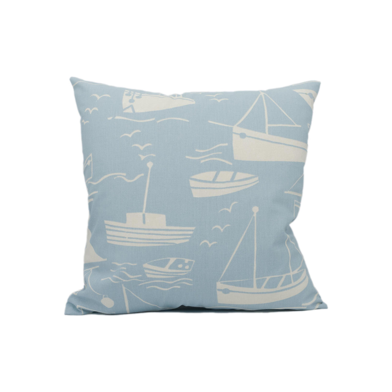 Harlequin - Sail Away - Soft Blue & Neutral - Whimsical Sea Side Boats Cushion Cover - Handmade Throw Pillow - Designer Home Décor