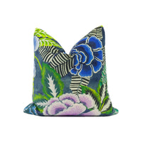 Thumbnail for Designers Guild - Rose De Damas Velours - Indigo - Contemporary Floral Velvet Cushion Cover - Handmade Throw Pillow - Designer Home Décor