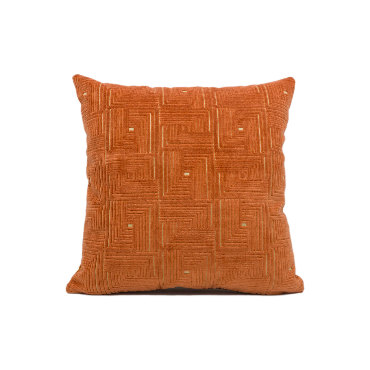 Jane Churchill - Orson - Copper - Escher Inspired Bizarre Geometric Optical Illusion Designer Cushion Cover - Luxury Throw Pillow - Handmade