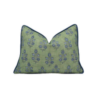 Thumbnail for a green and blue pillow with a blue border