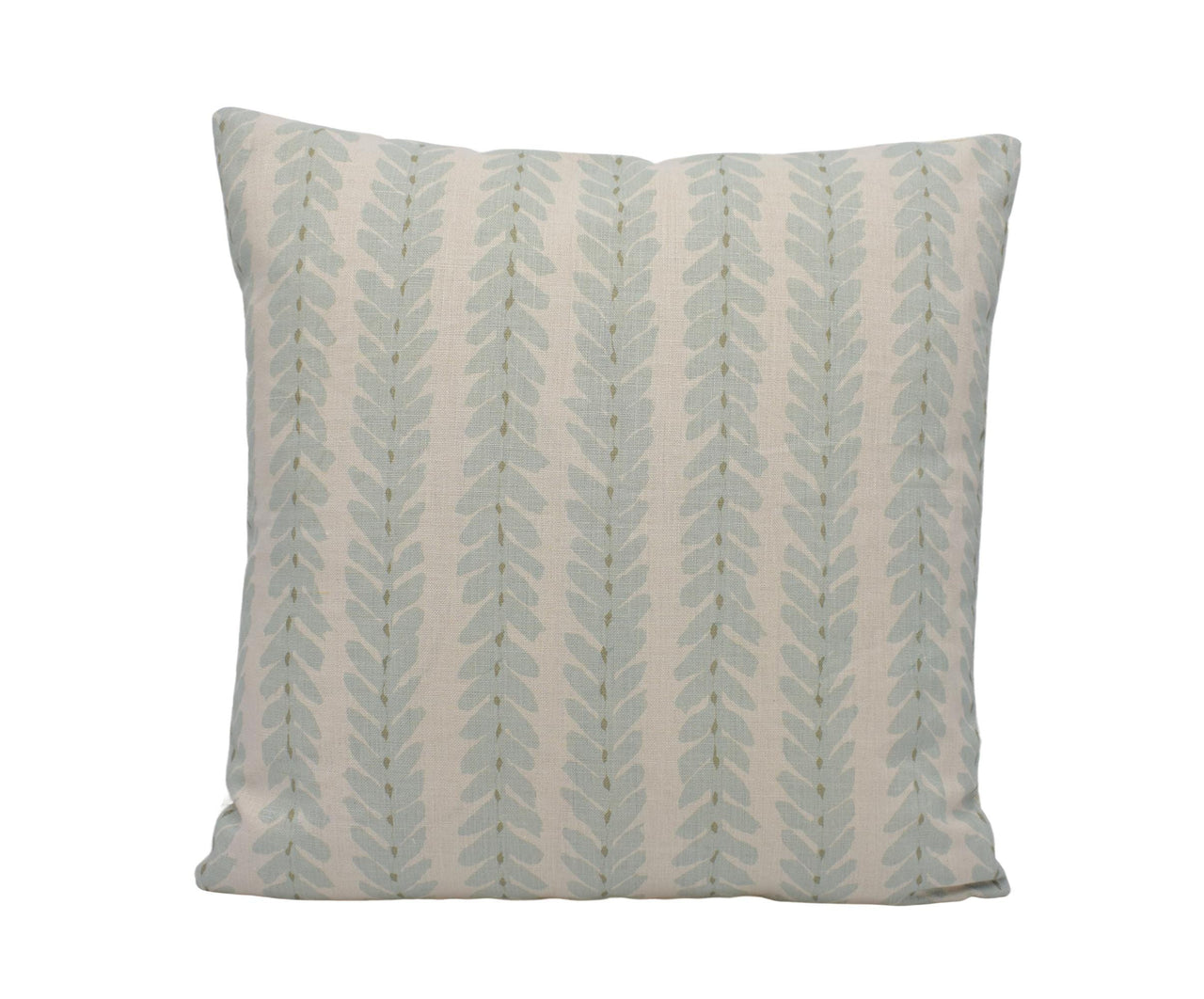 a pillow with a leaf pattern on it