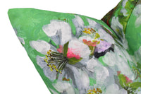 Thumbnail for a close up of a green and white flowered dress