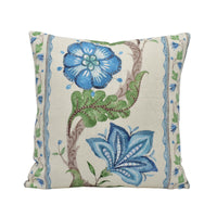 Thumbnail for a pillow with a blue flower on it