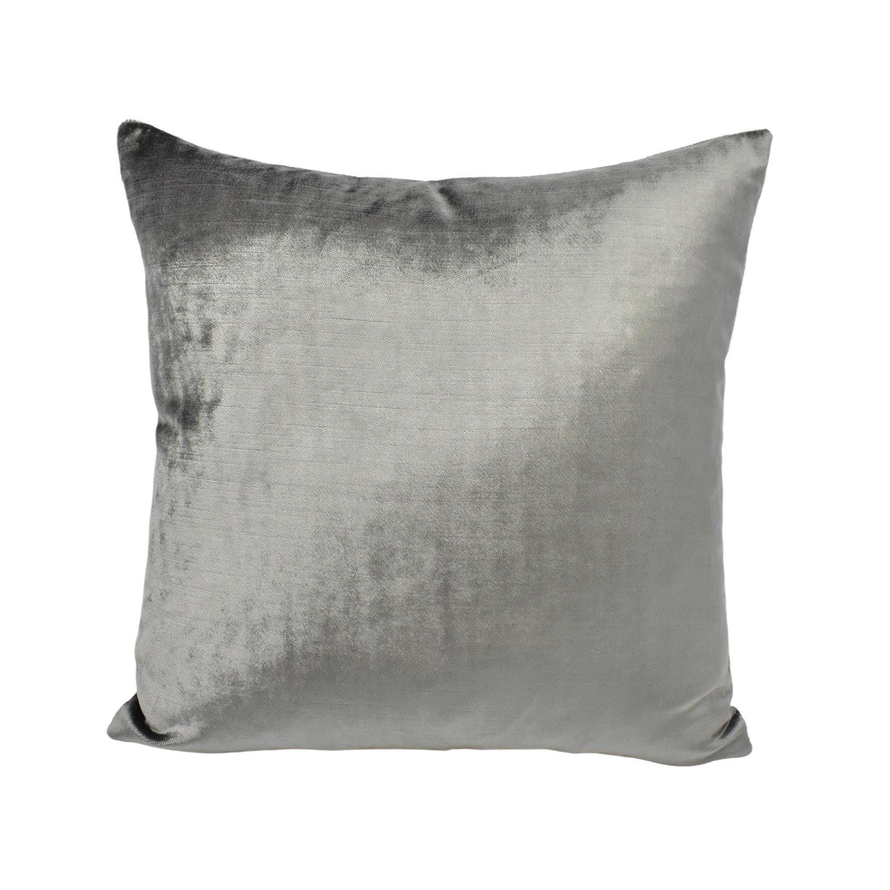 a silver pillow on a white background