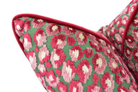 Thumbnail for a close up of a red and green pillow