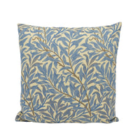 Thumbnail for a blue and white pillow with a leaf pattern