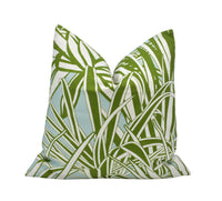 Thumbnail for a green and white pillow on a white background