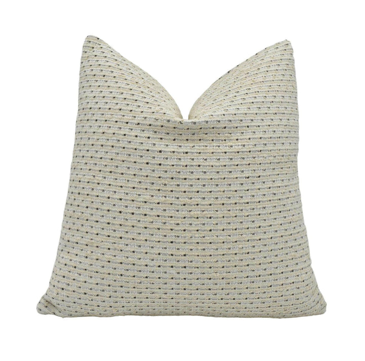 Harlequin - Aelius - Mineral / Ivory - Luxury Sustainable Speckled Weave Cushion Cover - Cream Grey Thick Woven Outdoor Garden Pillow.