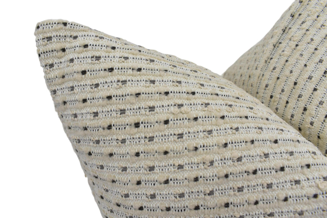 Harlequin - Aelius - Mineral / Ivory - Luxury Sustainable Speckled Weave Cushion Cover - Cream Grey Thick Woven Outdoor Garden Pillow.