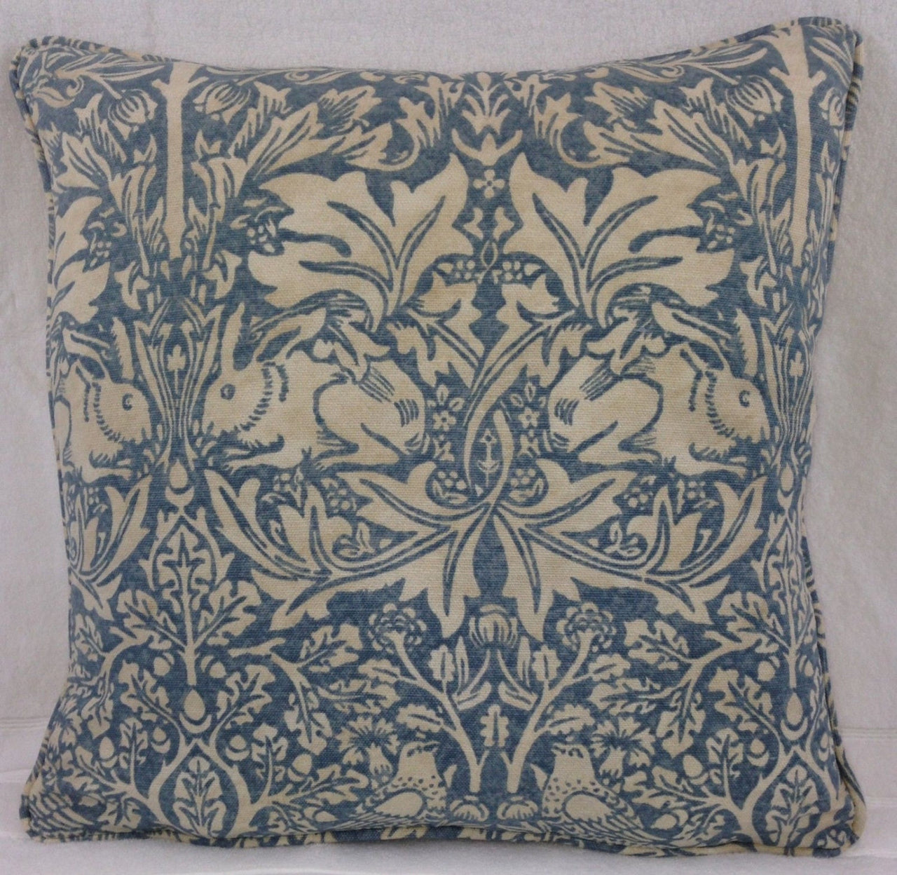 William Morris - Brer Rabbit - Slate / Vellum - Cushion Cover Throw Pillow Designer Home Decor