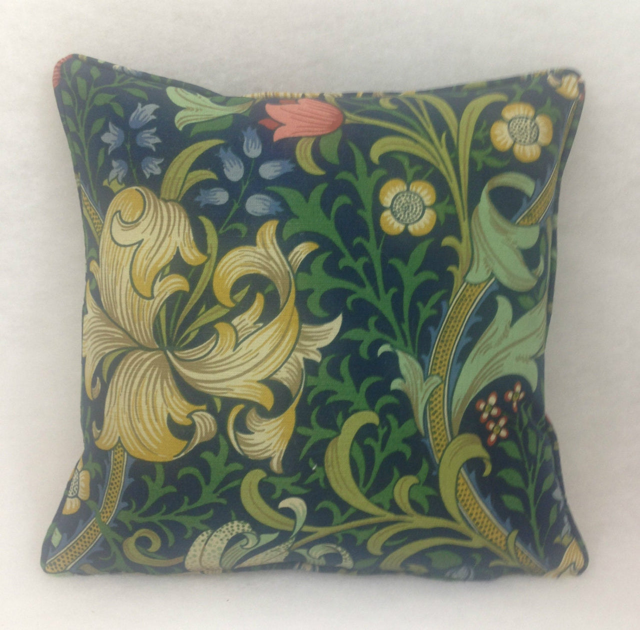 William Morris - Golden Lily - Midnight / Green - Cushion Cover Throw Pillow Designer Home Decor