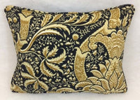 Thumbnail for William Morris - Indian - Black / Gold - Cushion Cover Throw Pillow Designer Home Decor