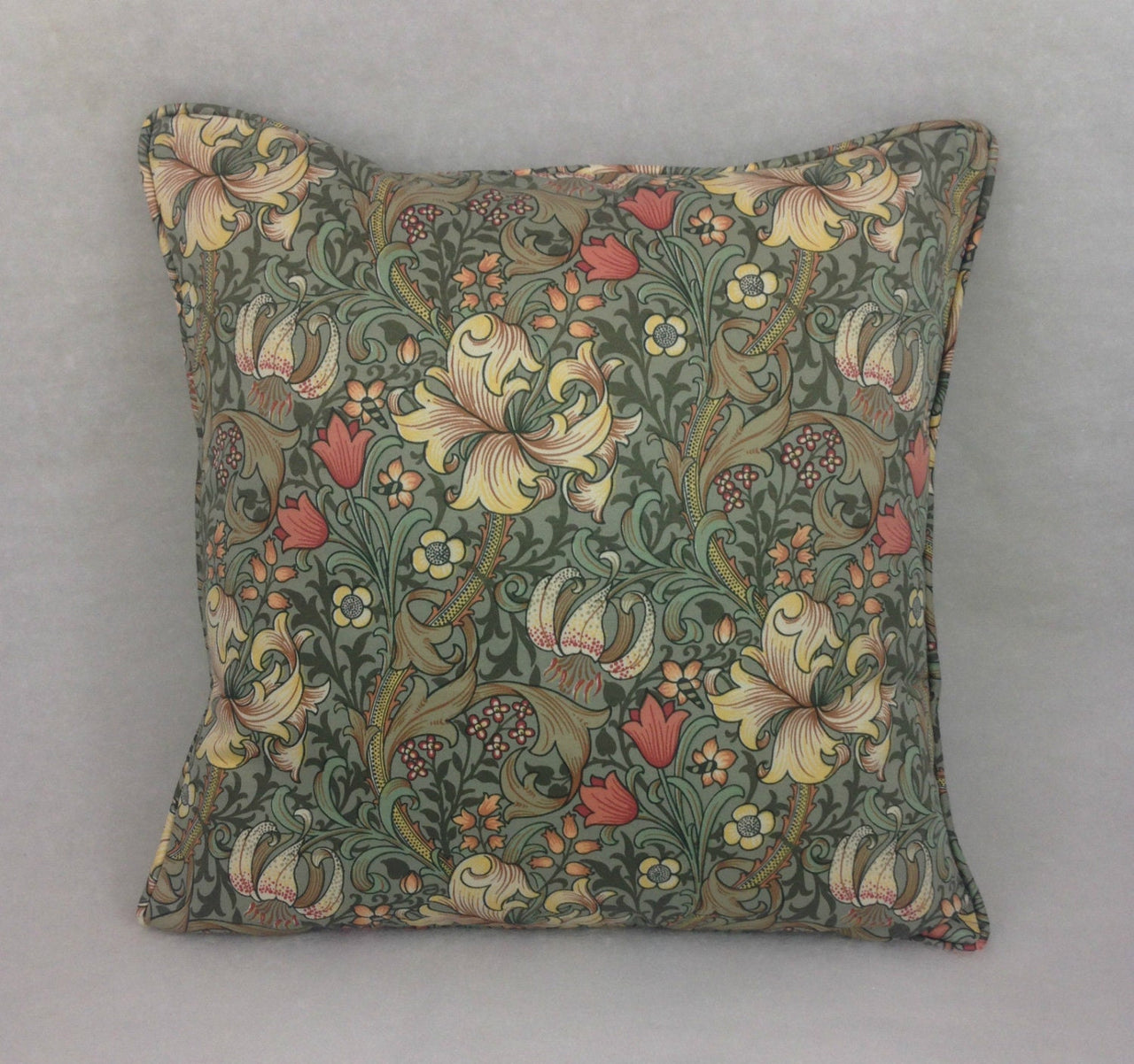 William Morris - Golden Lily Minor - Artichoke / Vanilla - Cushion Cover Throw Pillow Designer Home Decor