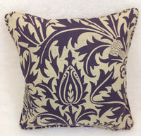 Thumbnail for William Morris & Co - Thistle - Grape / Vellum - Cushion Cover Throw Pillow Designer Home Decor