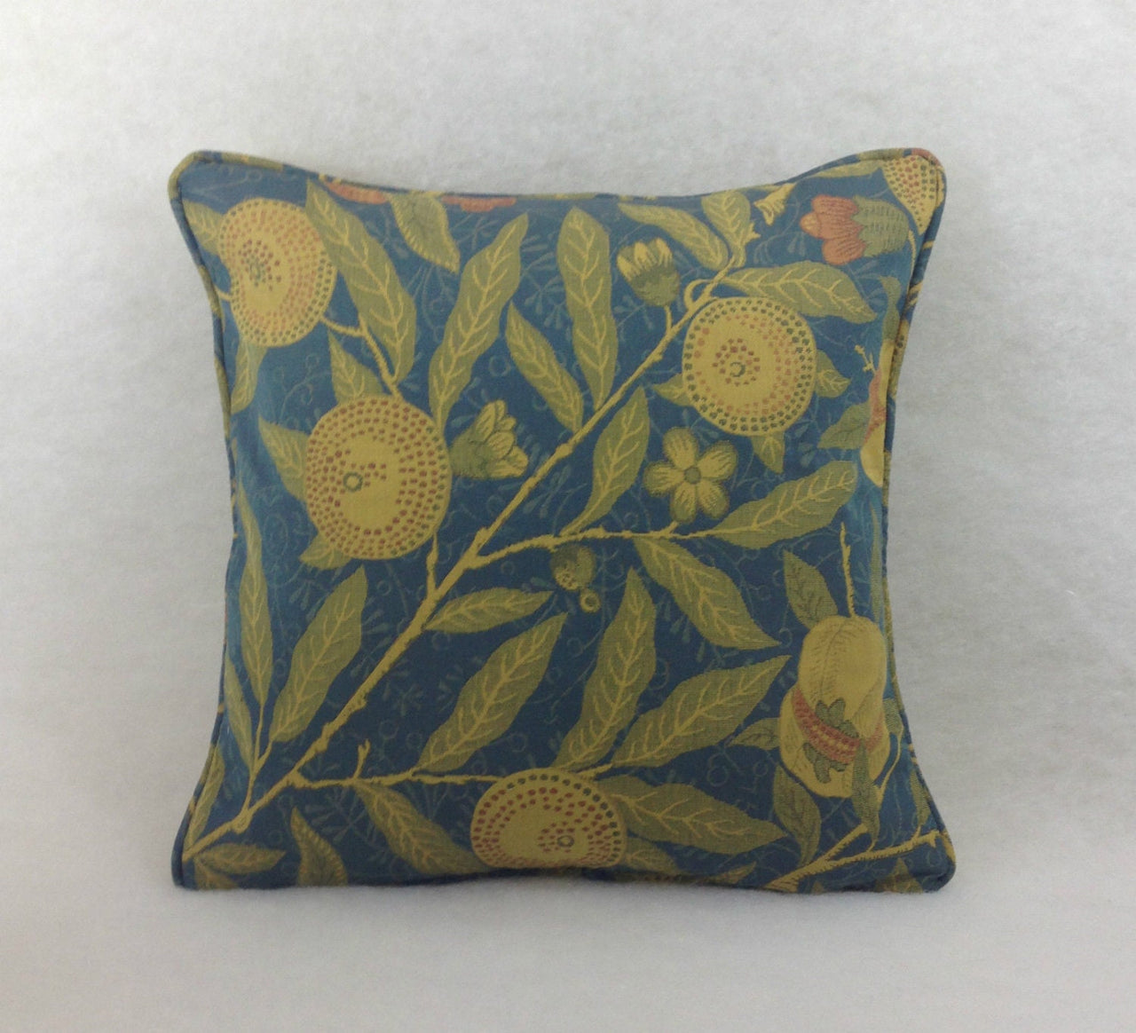 William Morris & Co - Fruit (Weave) - Blue / Thyme - Cushion Cover Throw Pillow Designer Home Decor