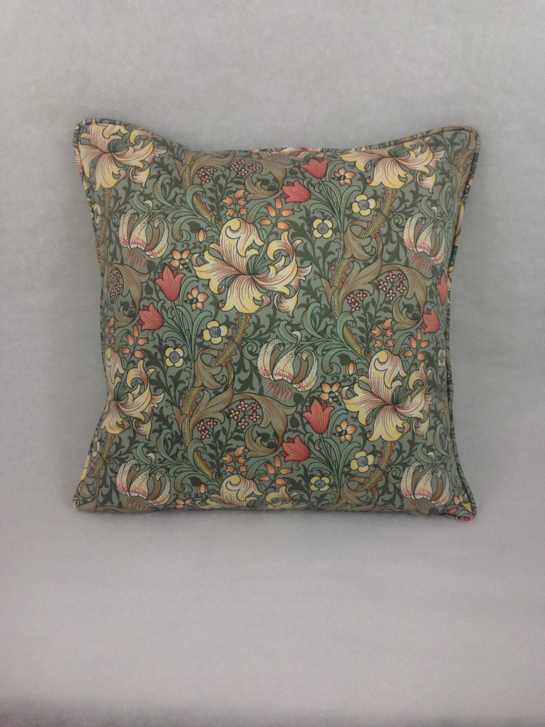 William Morris - Golden Lily Minor - Artichoke / Vanilla - Cushion Cover Throw Pillow Designer Home Decor