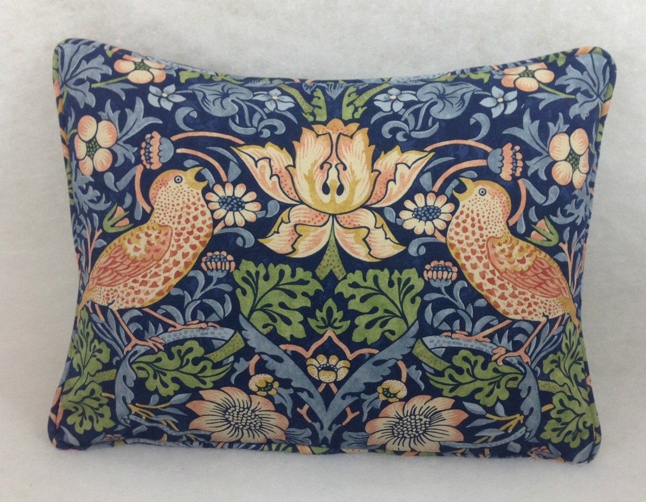 William Morris - Strawberry Thief - Indigo / Mineral - Stunning Iconic Classic Designer Cushion Cover - Handmade Home Decor - Luxury Throw