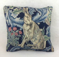 Thumbnail for William Morris - Forest - Indigo Linen - Cushion Cover Throw Pillow Designer Home Decor