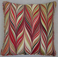 Thumbnail for Mary McDonald for Schumacher - Firenze - Ruby - Funky Marbled Effect Designer Cushion Cover - Handmade Throw Pillow Luxury Home Decor